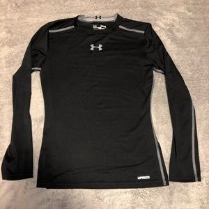Under Armour Athletic Dry-Fit Athletic Compression Long Sleeve - Black - Youth L
